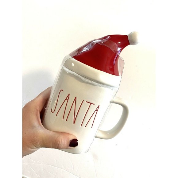 New RAE DUNN Christmas “SANTA" White Mug - Picture 2 of 7